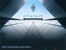 Tablet Screenshot of ethereum.org